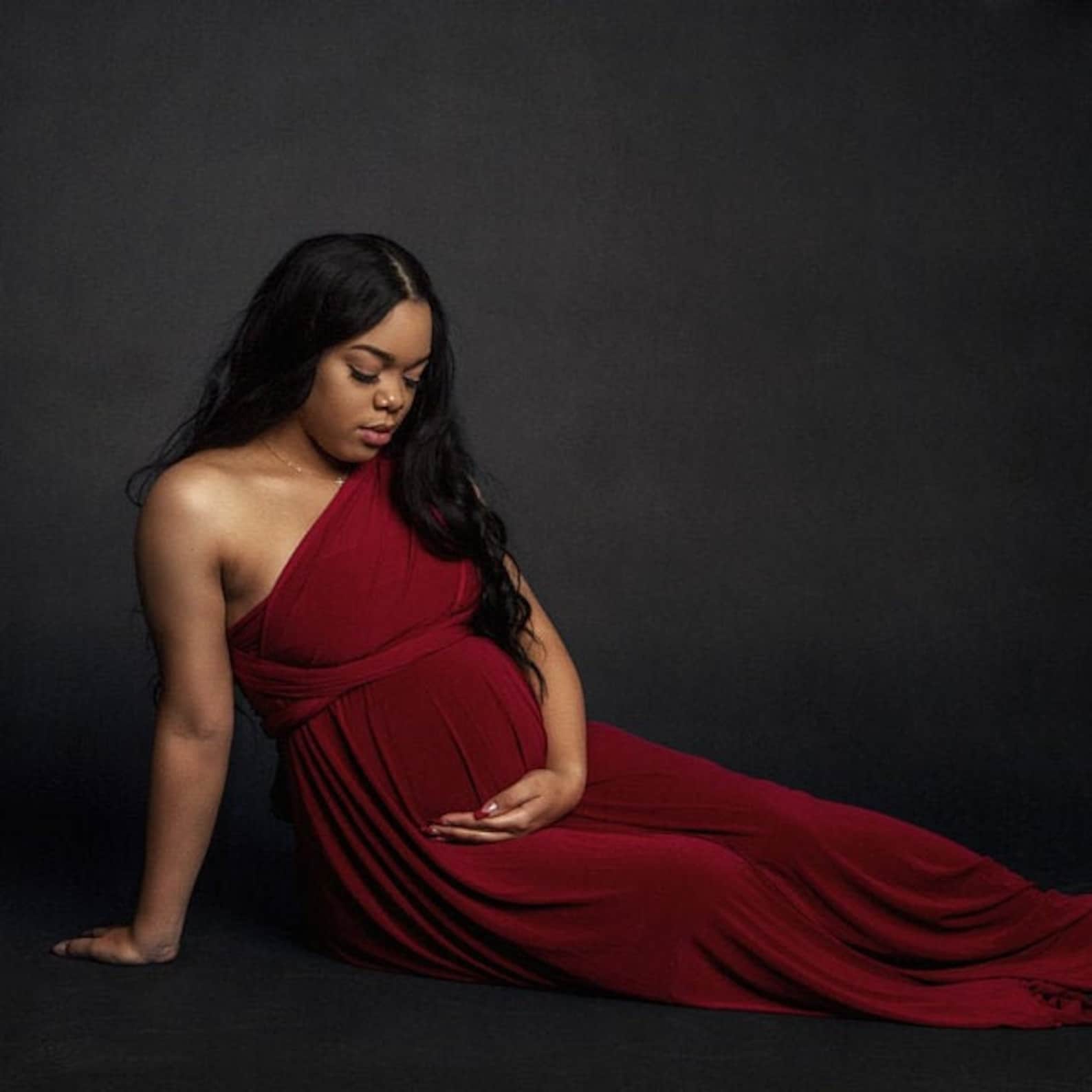 Elegant Christmas wrap dress options for formal Christmas cards
