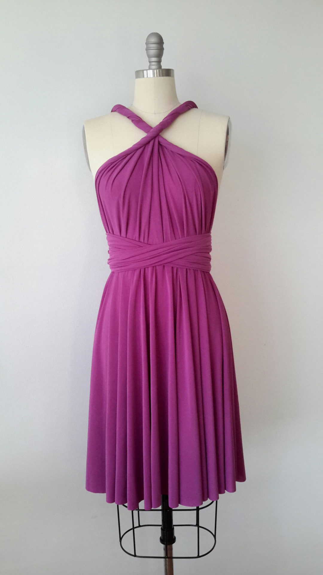 Fuchsia SHORT Infinity Dress Convertible Formal Multiway Wrap Dress Bridesmaid Dress Party Dress Cocktail Dress Evening Dress Weddings Etsy
