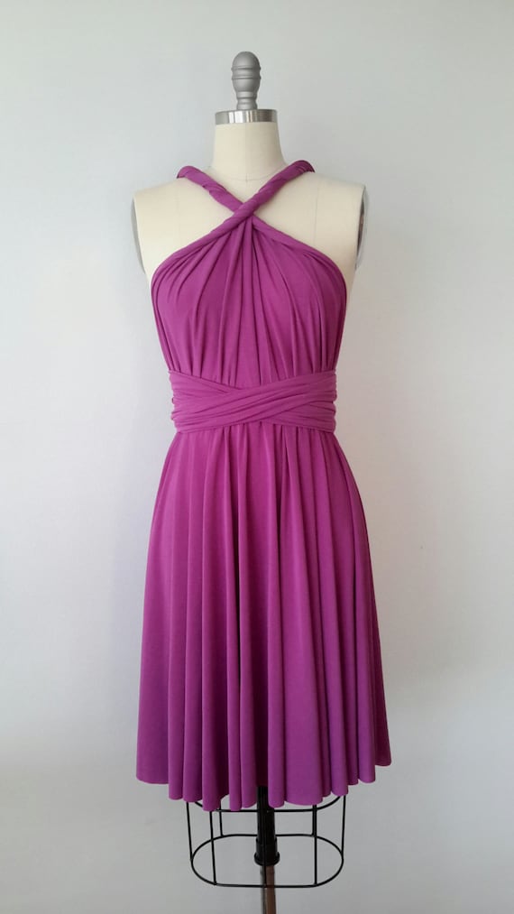 fuschia pink infinity dress