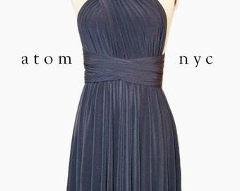 Dark Grey Multiway Bridesmaid Dress: Handmade, Prom Dress, Evening Gown -  Etsy