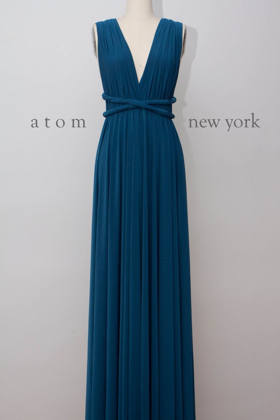 teal blue infinity dress