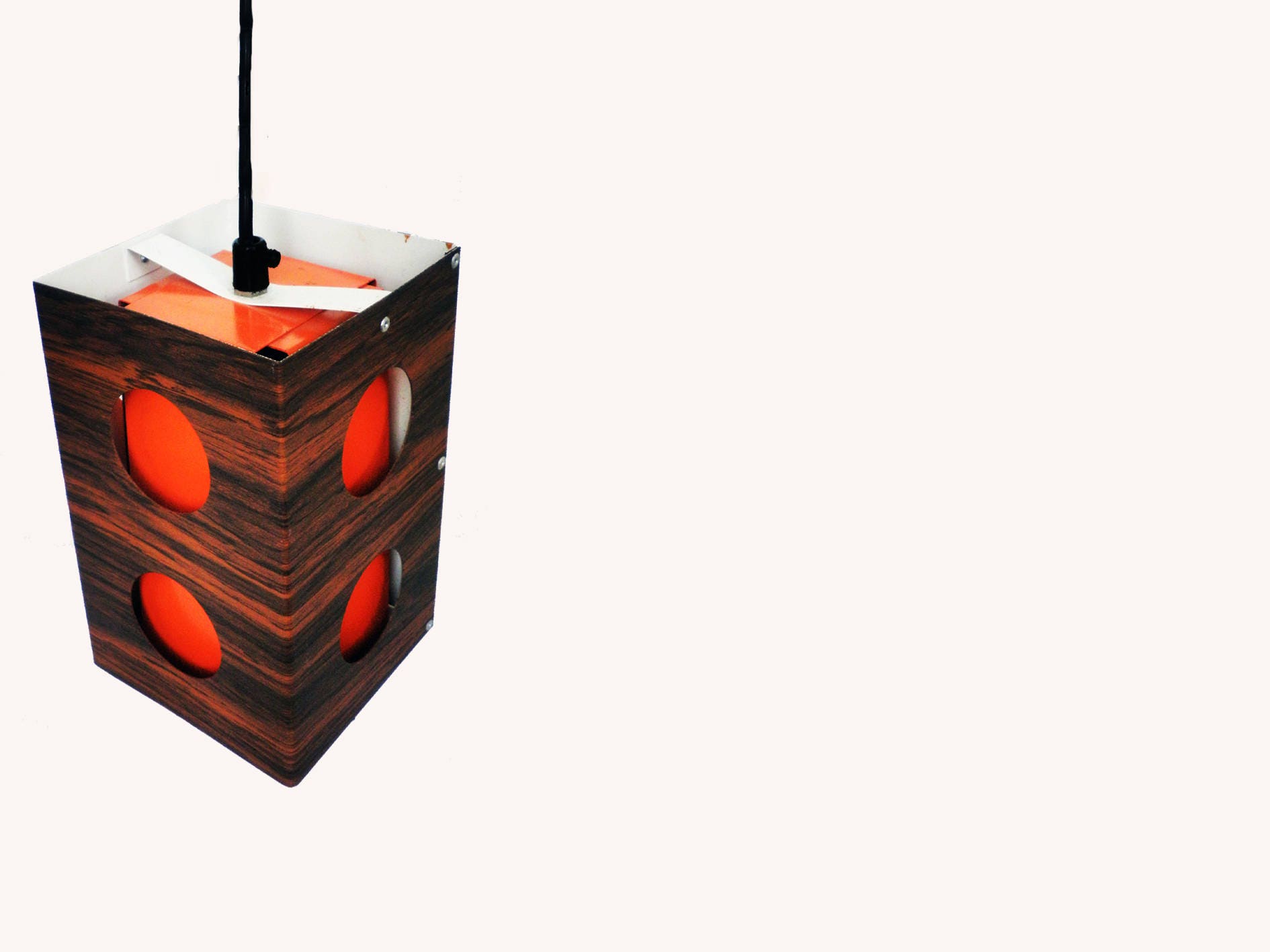 Vintage 1960s Dutch Design J Hoogervorst Pendant Metal Lamp
