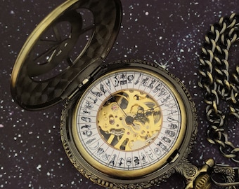 Replica dell'aletiometro Golden Compass, orologio da tasca meccanico funzionante