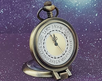 Wizarding world Desk clock / Free standing vintage look HP Pocket Watch