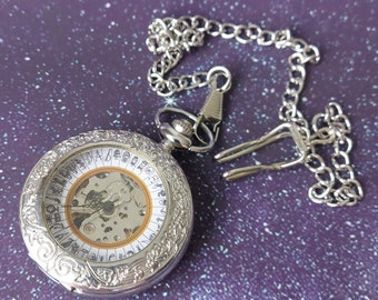 Alethiometer Inspired Silver colour pocket watch