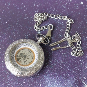 Alethiometer Inspired Silver colour pocket watch