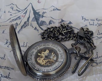Halfling Seven Mealtimes Mechanical Pocket Watch / Necklace