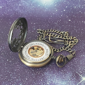 His Dark Materials Alethiometer Steampunk Mechanical Pocket Watch / Necklace