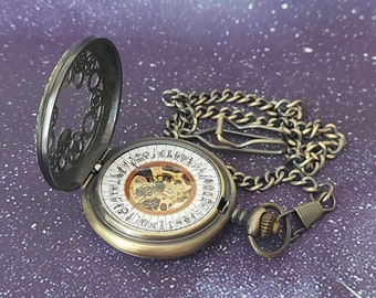His Dark Materials Alethiometer Orologio da tasca meccanico steampunk / Collana