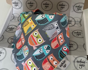 Owls Bib | Eekieigo | 100% Cotton | Dribble Bib | Bandanna Bib