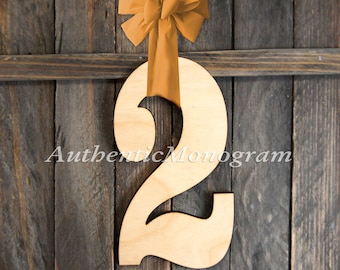 LARGE WOODEN NUMBER 0, 1, 2, 3 through 9 -  up to 24" - Baby Birthday, Party Decor, Photoshoot Prop - Home Decor, Door Hanger