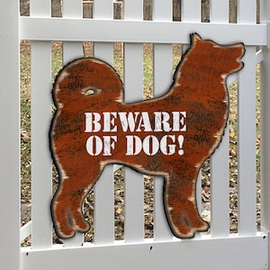 Beware of Dog Sign - Door Warning Sign - Dog in House Sign - Gift for Dog Lovers - Aggressive Dog Warning Notice 991242 Made in USA
