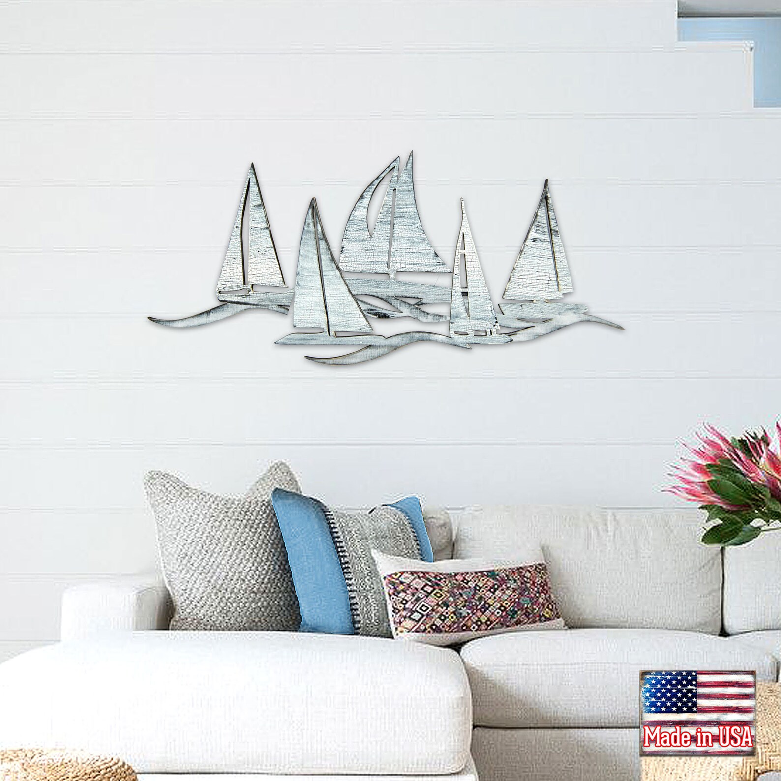 Coastal Wall Art Wood Beach Decor Wall Art SAILING FLEET Etsy