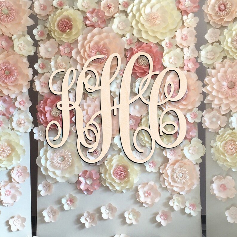 Sale Wedding Decor Wooden Monogram Rustic Wedding Decor Wall Etsy