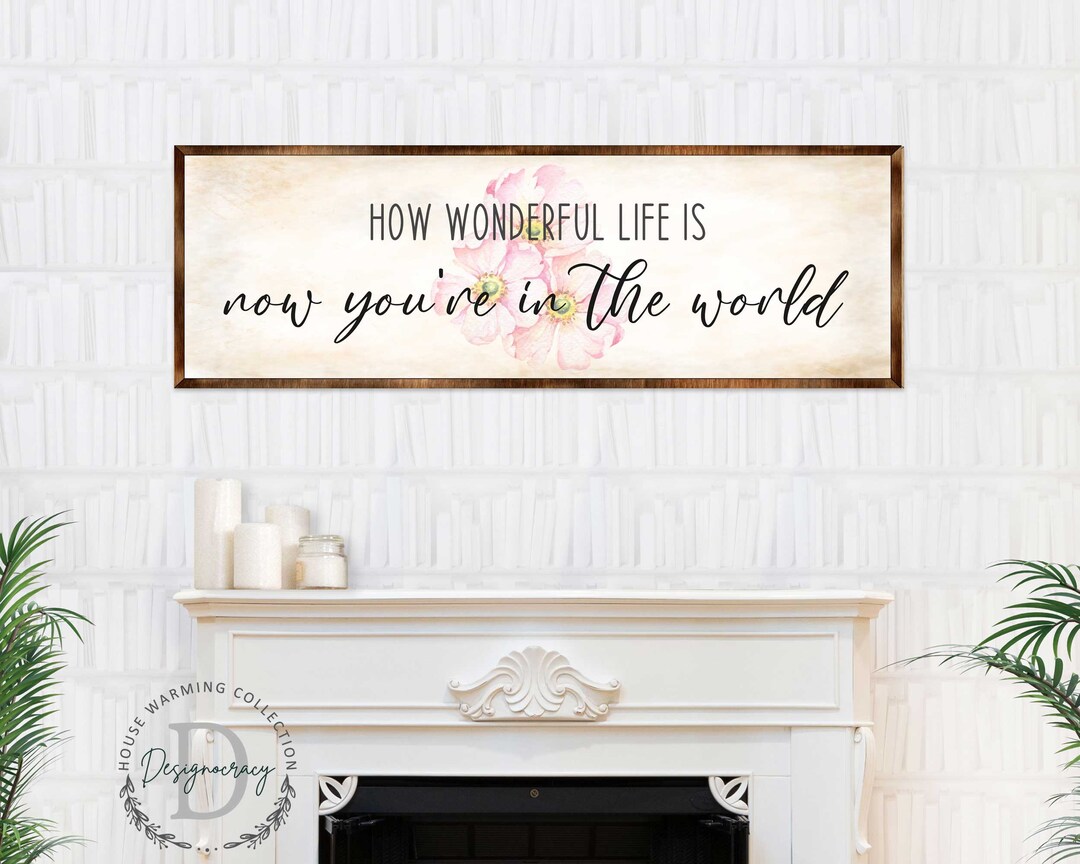 Inspirational Quote Wooden Sign – Rustic Framed Wall Art, Home Decor ...