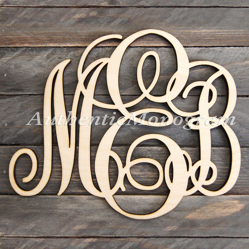 Fast 3 Letter Wooden Monogram Unpainted or Painted OFFICE 24 inch Wooden Monogram SALE monogram decoration personalized custom wall hanging image 4