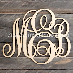 10-36" WOODEN MONOGRAM Wall Letters Painted or Unpainted - Monogram Wall Hanging -  Wedding Decor - Door Hanger  - Dorm decor - Rustic Decor