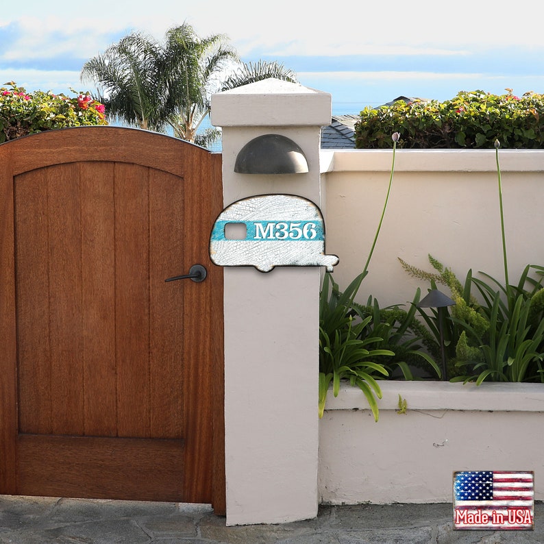 Camper Sign House Numbers Address Number Camper House Etsy