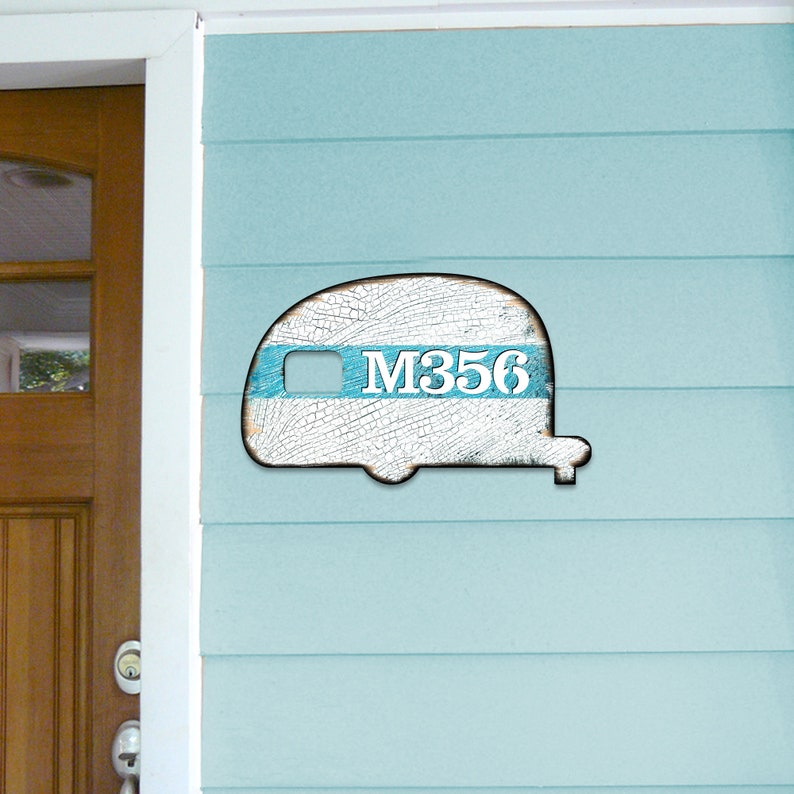 Camper Sign House Numbers Address Number Camper House Etsy