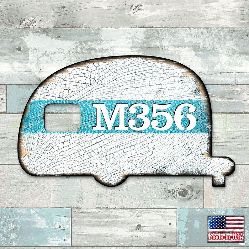 Camper Sign House Numbers Address Number Camper House Etsy