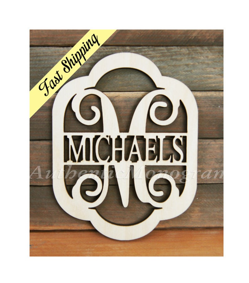 Download Family Name Monogram Wooden Unpainted Home Decor Wedding ...