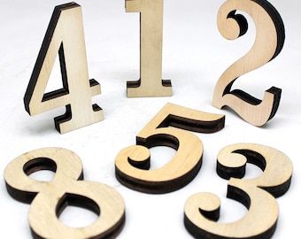 Laser Cut Numbers | Mailbox Plain Numbers | Arts and Crafts Wooden Numbers | Numbers for DIY