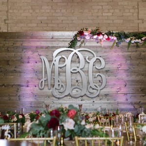 Large WOODEN MONOGRAM Wall Hanging - Home Decor - Wedding - Initial Monogram - Nursery Decor - Personalized Gift