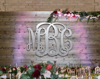 Large WOODEN MONOGRAM Wall Hanging - Home Decor - Wedding - Initial Monogram - Nursery Decor - Personalized Gift