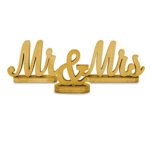 Gold Mr and Mrs Sign for Sweetheart Table  961013 Made in USA