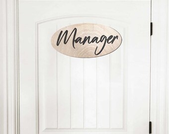 Manager Sign, wood sign, Office sign, Handmade in the USA Sign, Sings for business - 320318
