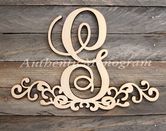 Unpainted Wooden Monogram Letter - Home Decor - Anniversary Decoration - Initial Monogram - Door Hanger - 1306 USA-Made