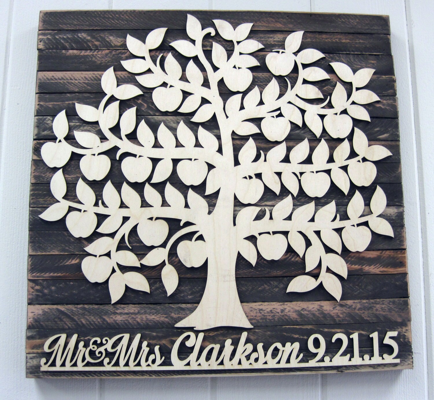 Personalized Wedding Guest Book Wooden Sign Rustic Wall Personalized Wedding Guest Book Wooden Sign Rustic Wall Decor Custom Family Tree For 200