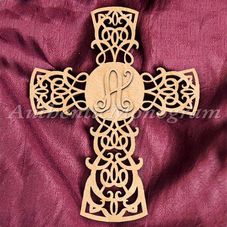 Wall Cross Celtic Wooden Cross Wall Decor Single Letter Etsy