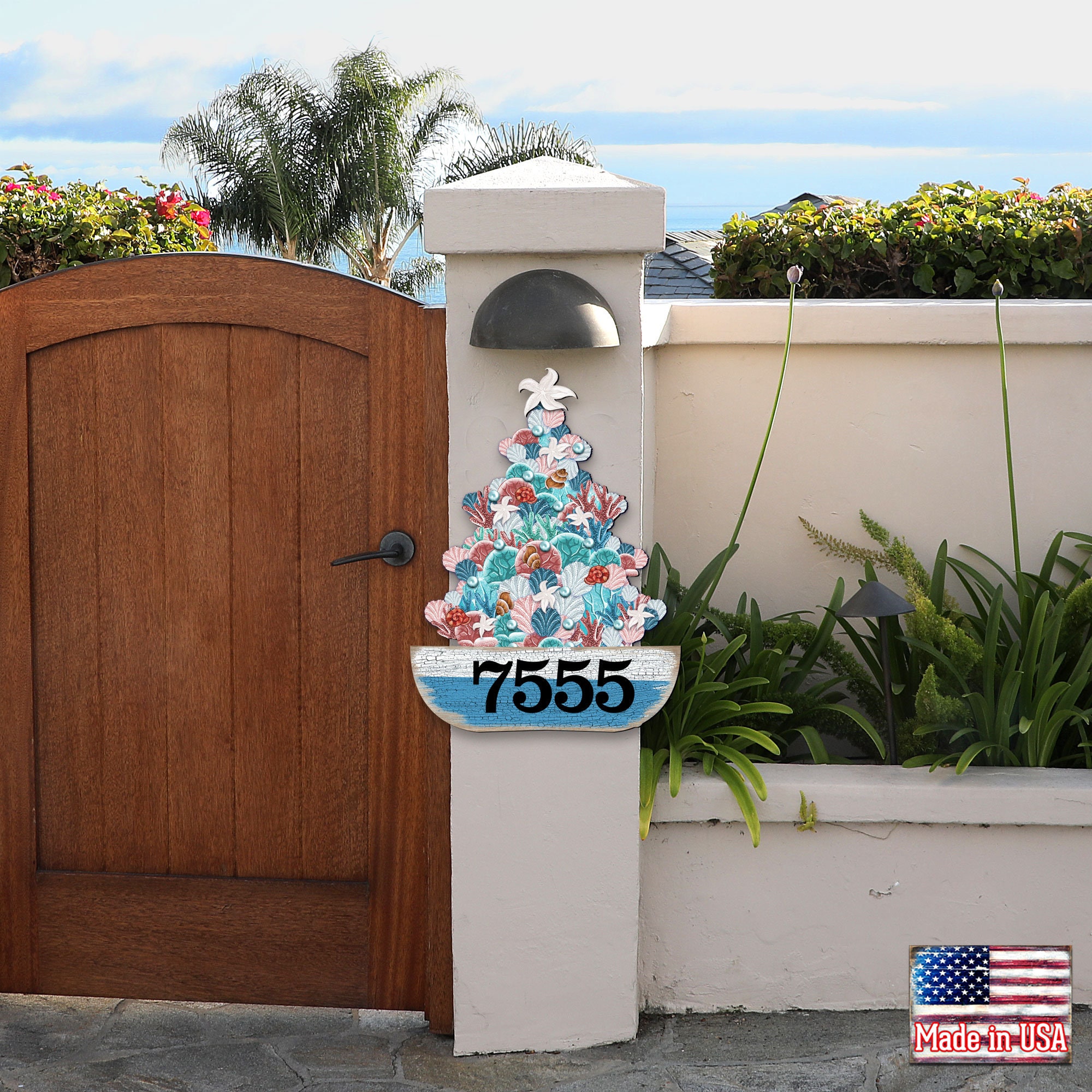 House Numbers House Number Plaque Beach House Numbers Etsy