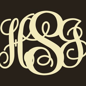 May include: A monogram design featuring the letters "H", "S", and "S" in a decorative script font. The letters are intertwined and create a visually appealing pattern.