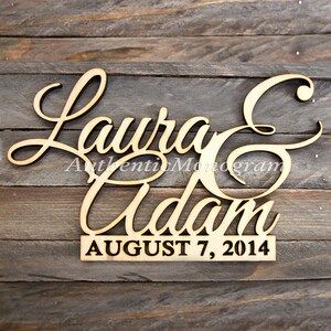 Couple Name sign | Wooden  Monogram Unpainted | Home Decor | Wedding Decor | Initial Monogram | Door Hanger | Love 1113