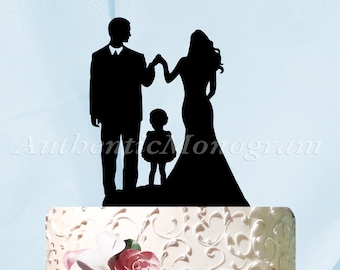 Wedding Cake Topper | Wedding Cake Topper Silhouette | Family Cake Topper | Classic Cake Topper | Wedding decor | Wooden Cake Topper 94312