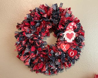 14 inch Country Rag Wreath