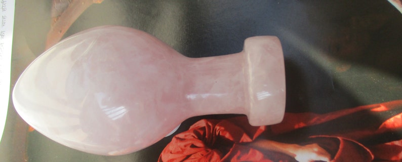 5 Anal Butt Plug Rose Quartz / Sunstone Pleasure Yoni Dildo Goddess Plug Sexytoy dildoes For Man With Gift Bag / Massage stone image 4