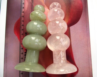 Rose Quartz | Green Jade Extra Large Analplug | Yoni dildoes wand / AnalPlug  For Women / Yoni Massager / Butt Plugs for Man