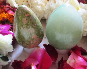 Green Unakite Yoni Egg / Green Aventurine Yoni Egg / Healing Egg / Massage Egg / Gemstone Egg / Massager  / Kegel Exercise / Jade Yoni Egg