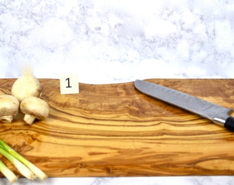 Personalized  Extra Large Olive Wood Cutting Board - Handmade Chopping Blocks- Wedding -Anniversary Gift - Wood Anniversary- Serving Tray