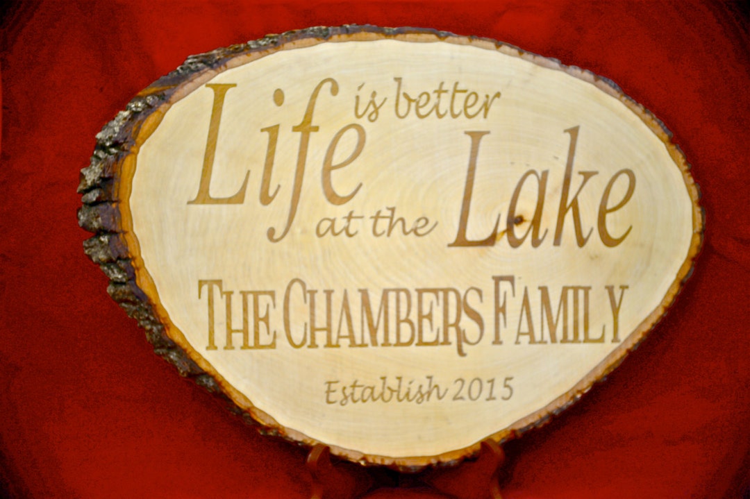 Rustic Tree Signs Rustic Signs -custom Made Signs -wall Decoration - Tree Slice - Display ...