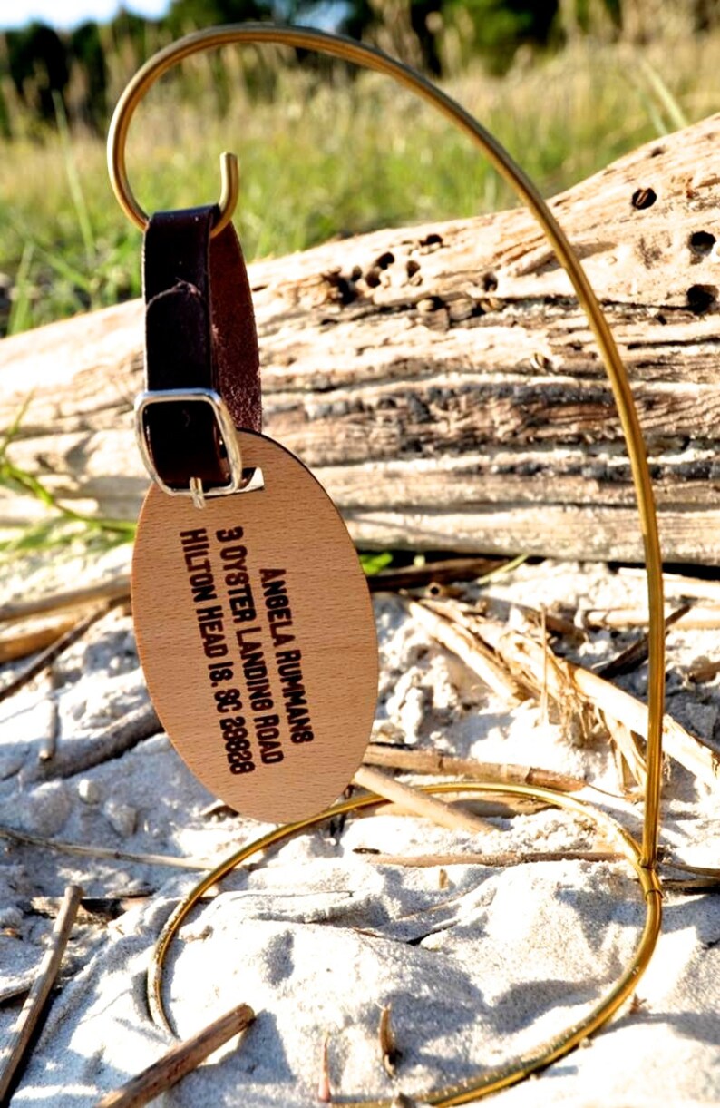 Custom Luggage Tag Personalized Wood Engraved Luggage Tag Etsy