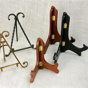Small Square Wire Frame Stand, With Clip on Socket. Elegant Curl