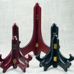Easels: Display Stands- Photo or Plate Display Stands- Tile and Photo Holder - Wood and Metal Easels