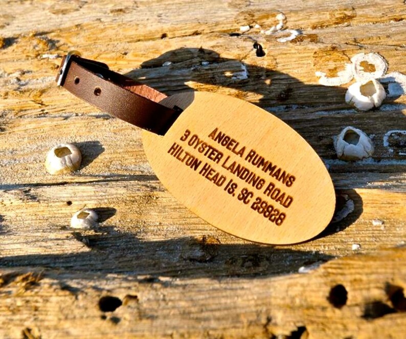 Custom Luggage Tag Personalized Wood Engraved Luggage Tag Etsy