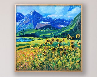 Needle Grenadier Colorado Mountains Canvas Eco Leather Print