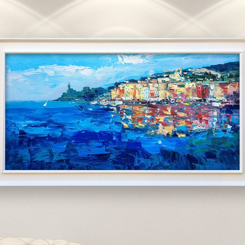 Positano Painting on Canvas Original Art Amalfi Coast Italy - Etsy