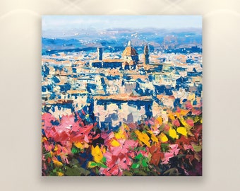 Florenz Italien Druck, Wandkunstdrucke, Stadtkunst, italienische Kunst, Kunstdruck, Blumendruck, Küchenwandkunst, Wanddekorationskunst, Geschenk für Frauen